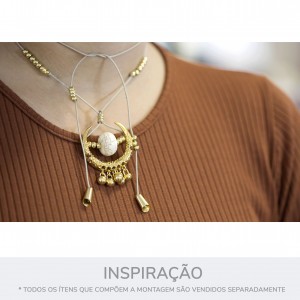 Pingente Ouro Texturizado 37mm
