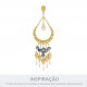 Pingente Ouro Texturizado 37mm
