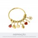 Entremeio Redondo Ouro com Strass 14mm