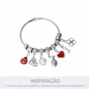 Entremeio Redondo Níquel com Strass 14mm