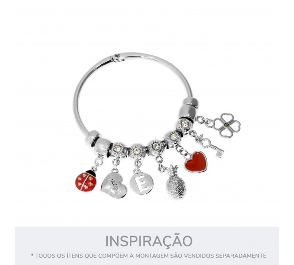 Entremeio Redondo Níquel com Strass 14mm