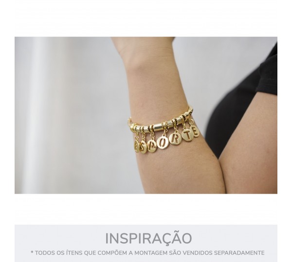 Pingente Letra P Ouro 16mm