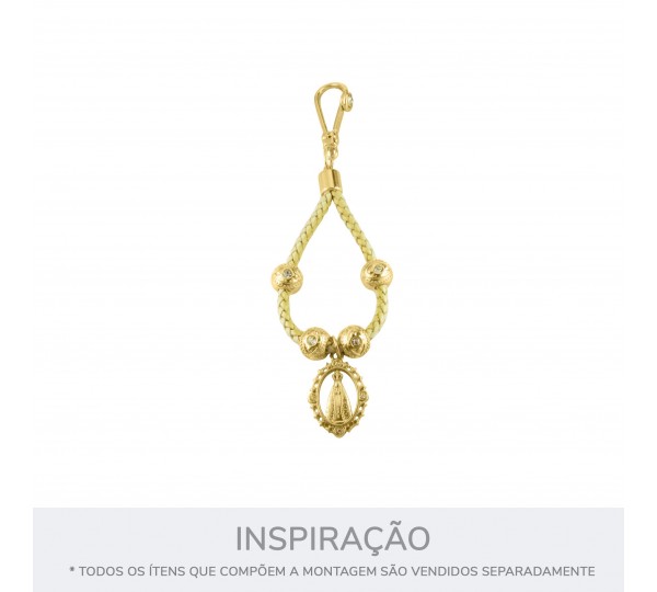 Berloque Redondo Ouro 12mm
