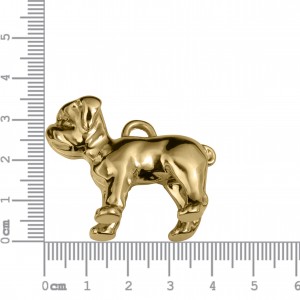 Pingente Cão Ouro 33mm
