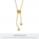 Pingente Redondo Ouro com Strass 17mm