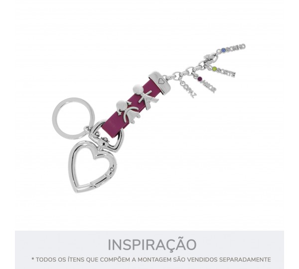 Conjunto Pingentes Desejos Níquel com Strass Colorido