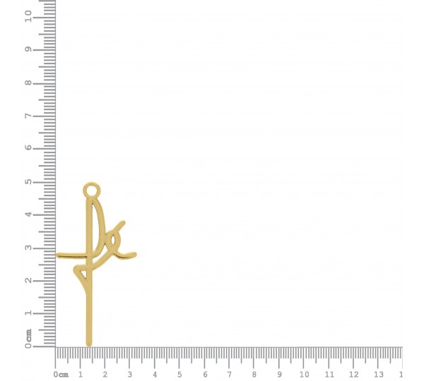 Pingente Fé Ouro 42mm