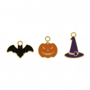 Conjunto de Pingentes Halloween Ouro