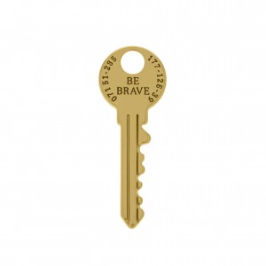 Pingente Chave Be Brave Ouro 47mm