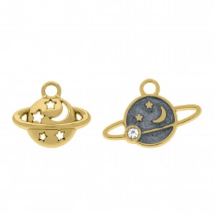 Conjunto Pingentes Planetas Ouro