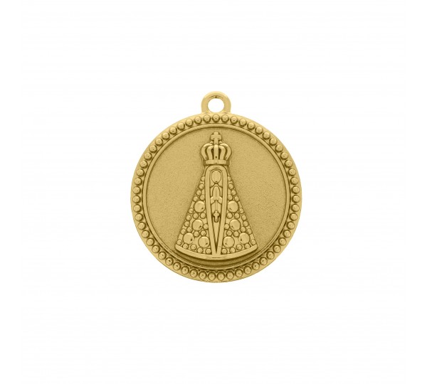 Pingente Nossa Senhora Aparecida Ouro 34mm