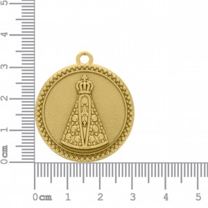 Pingente Nossa Senhora Aparecida Ouro 34mm