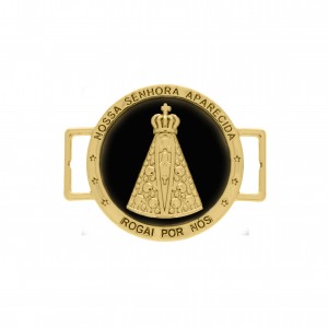 Passa Tira Nossa Senhora Aparecida Ouro com Preto 38mm