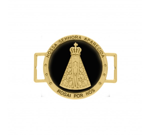 Passa Tira Nossa Senhora Aparecida Ouro com Preto 38mm