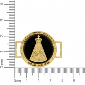 Passa Tira Nossa Senhora Aparecida Ouro com Preto 38mm