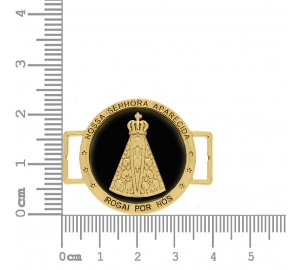 Passa Tira Nossa Senhora Aparecida Ouro com Preto 38mm