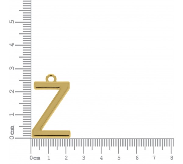 Pingente Letra Z Ouro 28mm
