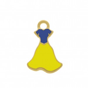 Pingente Branca de Neve Ouro 19mm