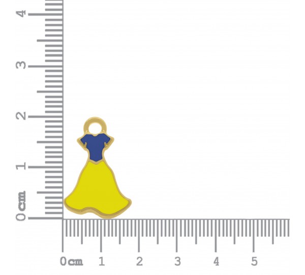Pingente Branca de Neve Ouro 19mm