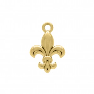 Pingente Flor-de-Lis Ouro 19mm