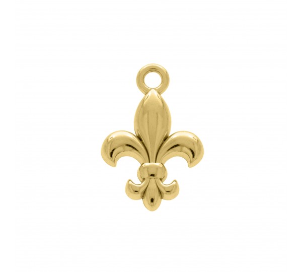 Pingente Flor-de-Lis Ouro 19mm