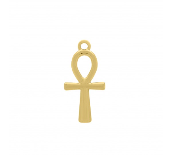 Pingente Cruz ANKH Ouro 30mm