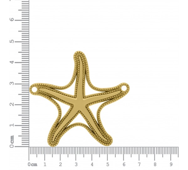 Pingente Estrela do Mar Ouro 45mm