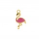 Pingente Flamingo Ouro com Pink 22mm