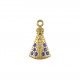 Pingente Nossa Senhora Ouro com Strass Azul 22mm