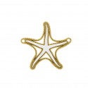 Pingente Estrela do Mar Ouro Com Branco 45mm