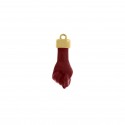 Pingente Figa Ouro com Vermelho 33mm