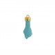 Pingente Figa Ouro com Azul Tiffany 33mm