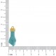 Pingente Figa Ouro com Azul Tiffany 33mm