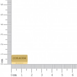 Tubo Força Foco Fé Coragem Ouro 15mm