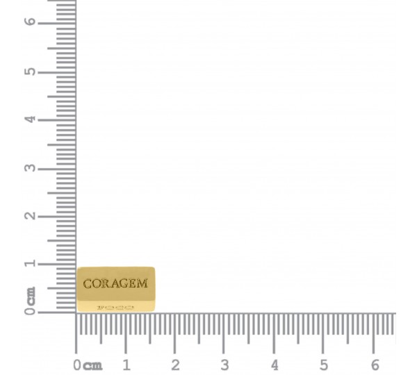 Tubo Força Foco Fé Coragem Ouro 15mm