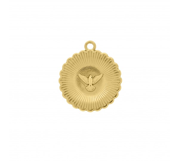 Pingente Pomba da Paz Ouro com Pérola 30mm