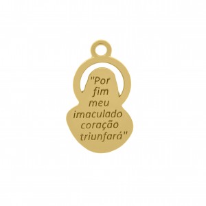 Pingente Ave Maria Ouro 24mm