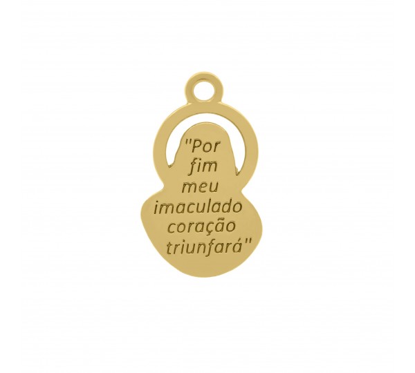 Pingente Ave Maria Ouro 24mm