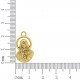 Pingente Ave Maria Ouro 24mm