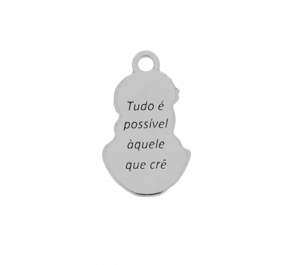 Pingente Jesus Cristo Níquel 23mm