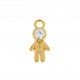 Pingente Menino Ouro com Strass 18mm
