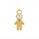 Pingente Menino Ouro com Strass 18mm