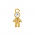 Pingente Menino Ouro com Strass 18mm