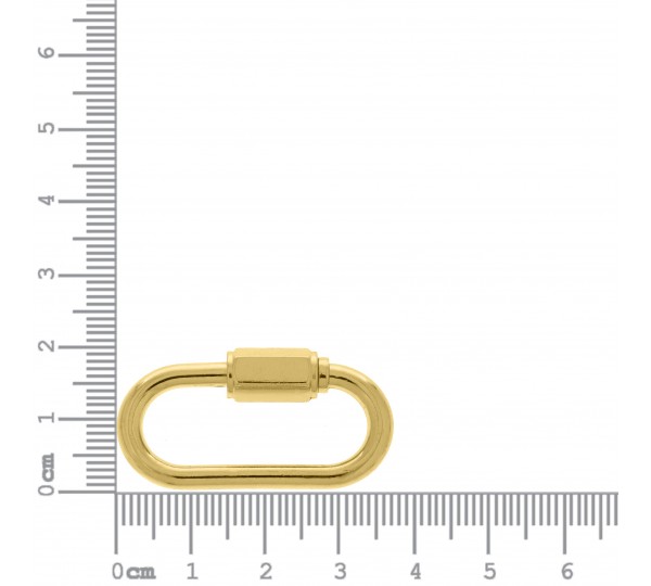 Mosquetão Oval Ouro 37mm