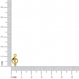 Passador Ouro Clave de Sol 18mm