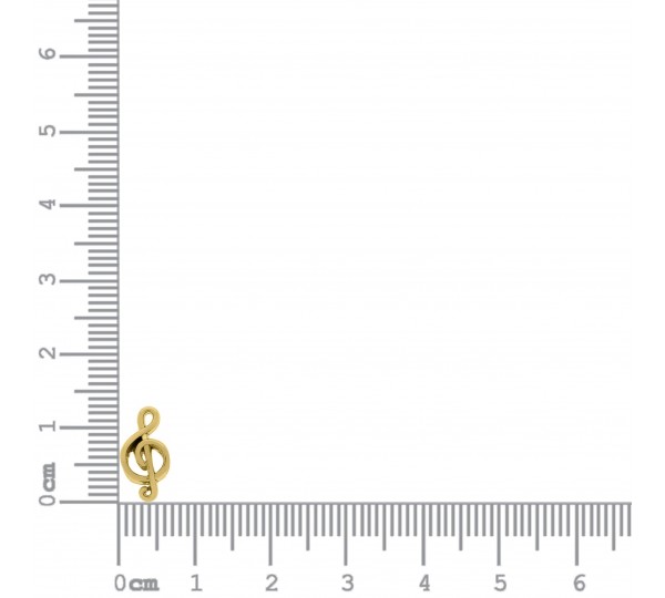 Passador Ouro Clave de Sol 18mm