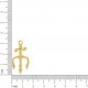 Pingente Tridente de Exu Orixá Ouro 33 mm