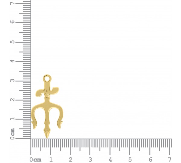 Pingente Tridente Ouro 33 mm