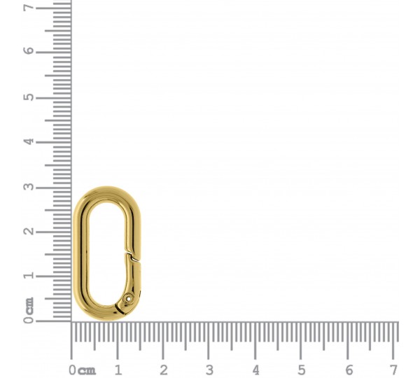 Mosquetão Oval Ouro 30mm