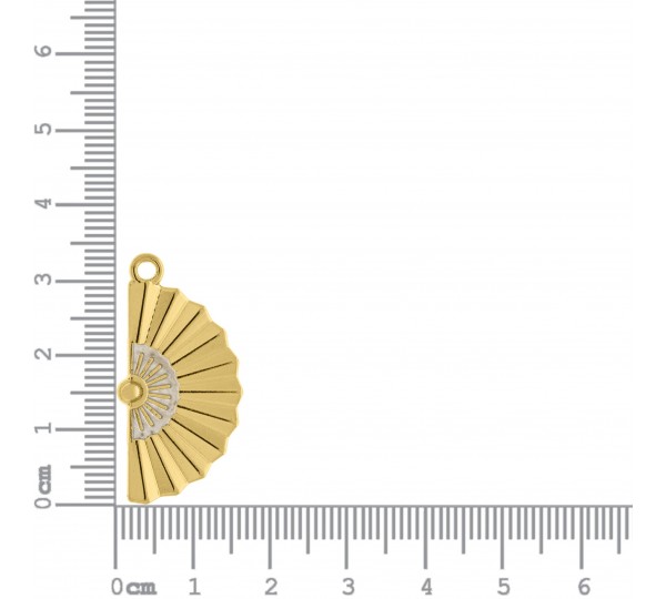 Pingente Leque Orixá Ouro 33mm